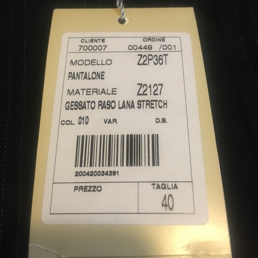 Emporio Armani Wool Dress Pant (Gessato Rasa Lana) - Picture 2 of 6